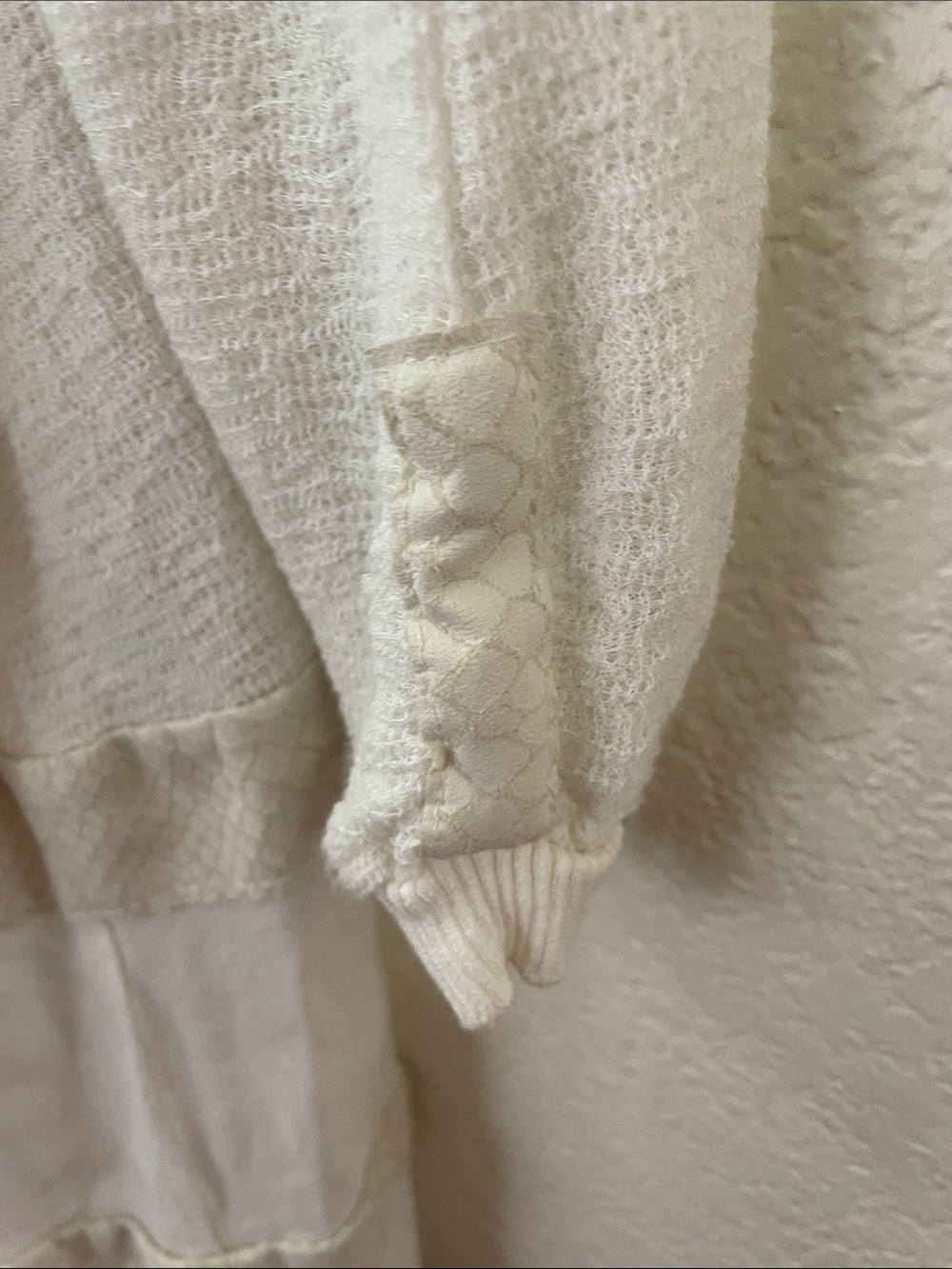 Elisa Cavaletti Cream Knit Cardigan with emblished sleeves made in Italy M - Picture 8 of 10